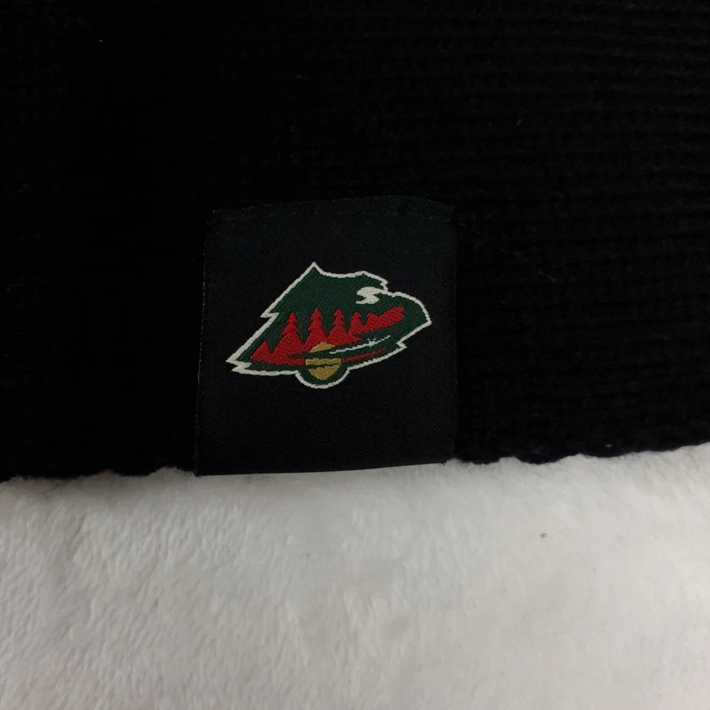 Minnesota Wild Adidas NHL Knit Infinity Scarf Woven Label‎ Team Logo Black New